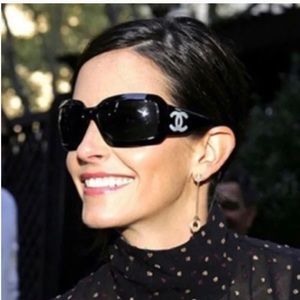 Chanel Black Mother of Pearl Sunglasses